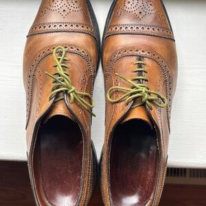 Allen Edmonds Brown Oxford Brogues with Intricate Detailing